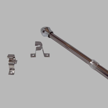 tringle à rideau extensible complète 13 mm argent différentes longueurs