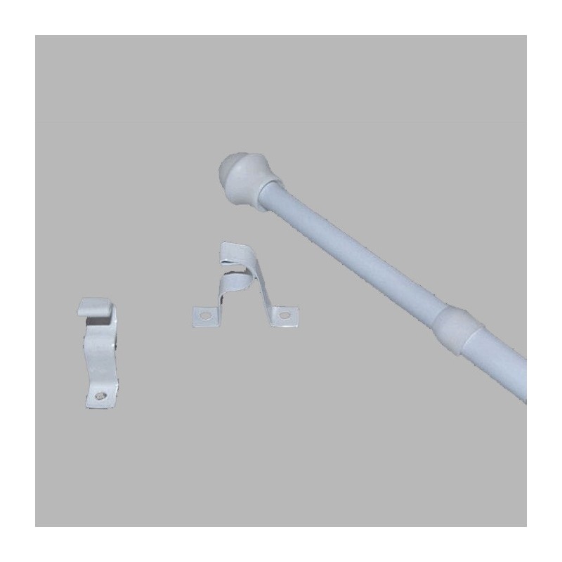 tringle à rideau extensible complète 13 mm blanc différentes longueurs tringle à rideau extensible complète 13 mm blanc différentes longueurs