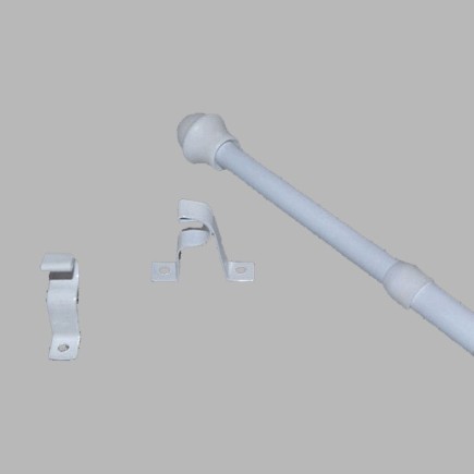 compleet uitschuifbaar gordijnroede 13 mm wit in verschillende lengtes