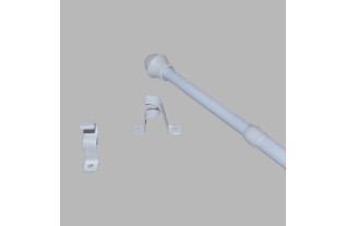 complete extendable curtain rod 13 mm white in different lengths