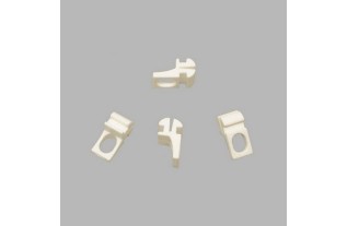 curseurs en plastique oeillet pas au milieu 20 x 10 mm blanc