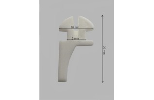 curtain rod gliders eye not in middle 20 x 10 mm white