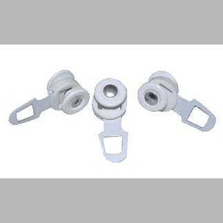 Wheeled gliders big eye white curtain track 30 x 10 mm