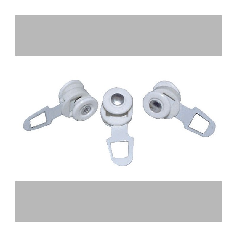 Suspendeurs blanc grand oeil rail à rideaux 30 x 10 mm Suspendeurs blanc grand oeil rail à rideaux 30 x 10 mm