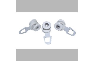 Runner wit groot oog U-rail 30 x 10 mm