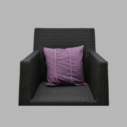 Decorative cushion cover striped design purple 40 × 40 cm