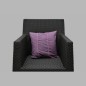 Decorative cushion cover striped design purple 40 × 40 cm