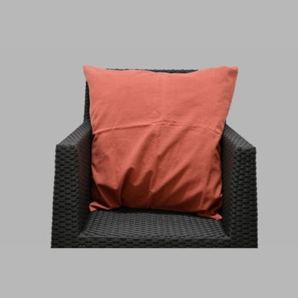 Sierkussenhoes katoen kleur oranje 60 x 60 cm