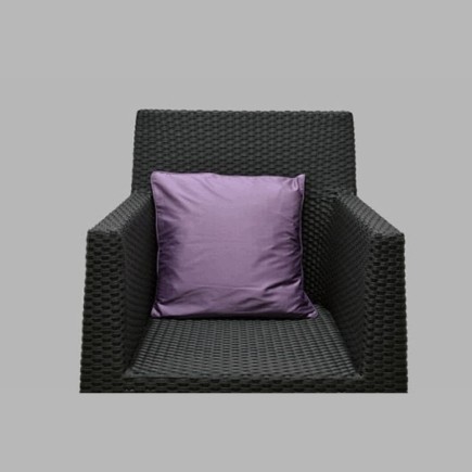 Sierkussenhoes satijn kleur paars 40 x 40 cm