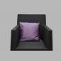 Housse de coussin décorative en satin violet 40 × 40 cm
