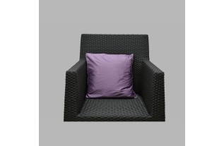 Housse de coussin décorative en satin violet 40 × 40 cm