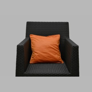 Sierkussenhoes satijn kleur oranje 40 x 40 cm