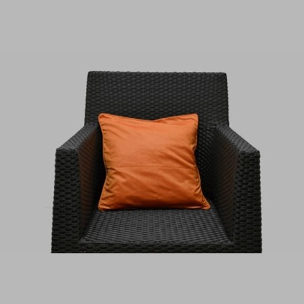 Orange satin decorative cushion cover 40 × 40 cm
