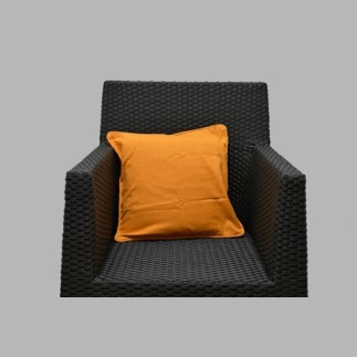 Sierkussenhoes katoen kleur oranje 40 x 40 cm