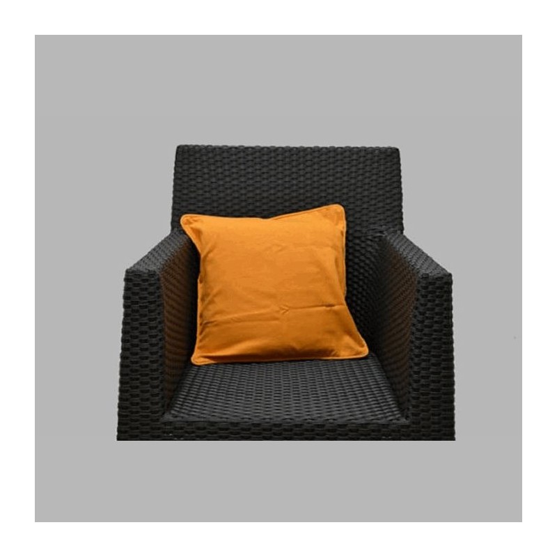 Sierkussenhoes katoen kleur oranje 40 x 40 cm