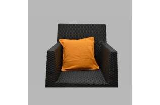 Sierkussenhoes katoen kleur oranje 40 x 40 cm