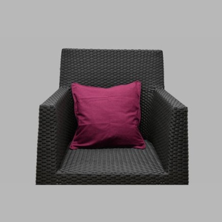 Aubergine cotton decorative cushion cover 40 × 40 cm