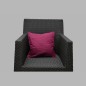 Sierkussenhoes katoen kleur aubergine 40 × 40 cm