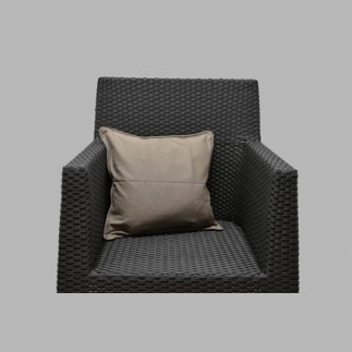 Sierkussenhoes katoen kleur leem 40 x40 cm