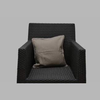 Sierkussenhoes katoen kleur grijs 40 x 40 cm