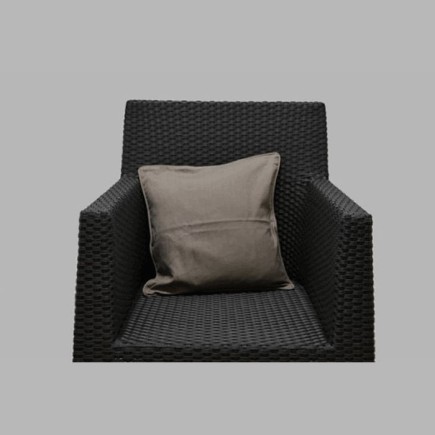 Grey cotton decorative cushion cover 40 × 40 cm