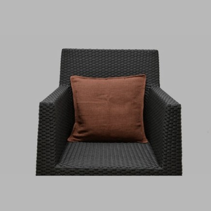 Coton housse de coussin décoratif couleur brun 40 x 40 cm