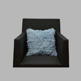 Housse de coussin décorative à design cordons Casper Blue 40 × 40 cm