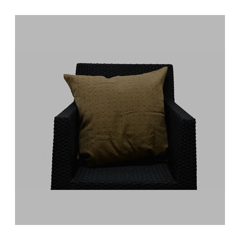 Housse de coussin décoratif points couleur brune 60 x 60 cm