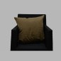 Housse de coussin décoratif points couleur brune 60 x 60 cm