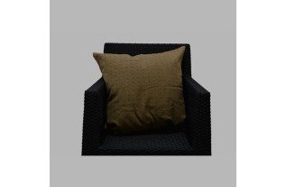 Housse de coussin décorative à pois brun 60 × 60 cm