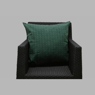 Housse de coussin décoratif points couleur vert 60 x 60 cm