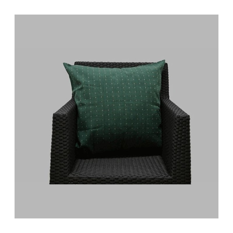 Housse de coussin décoratif points couleur vert 60 x 60 cm