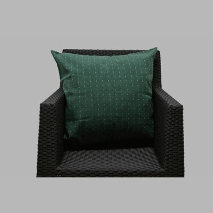 Housse de coussin décoratif points couleur vert 60 x 60 cm