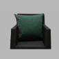 Housse de coussin décoratif points couleur vert 60 x 60 cm