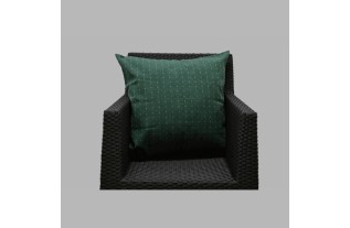 Housse de coussin décoratif points couleur vert 60 x 60 cm