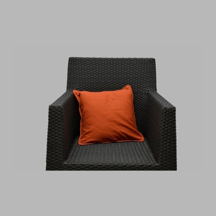 Coton housse de coussin décoratif couleur rouille-bru 40 x 40 c