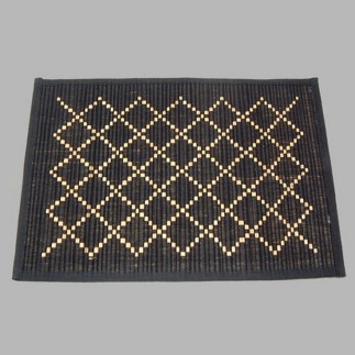 placemat katoen kleur zwart 33 x 48 cm