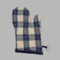 oven glove checkered design color white-blue 28 cm
