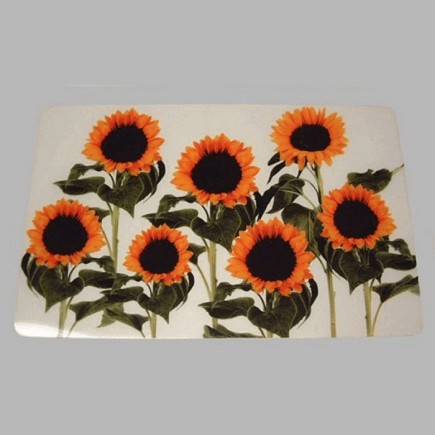 placemat transparant dessin zonnebloemen 28 x 45 cm