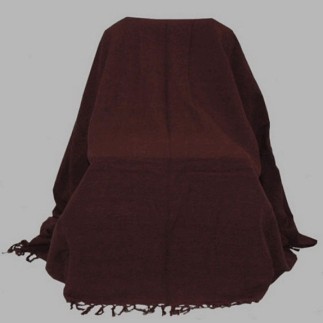 grand foulard kleur mocca bruin 220 x 250 cm