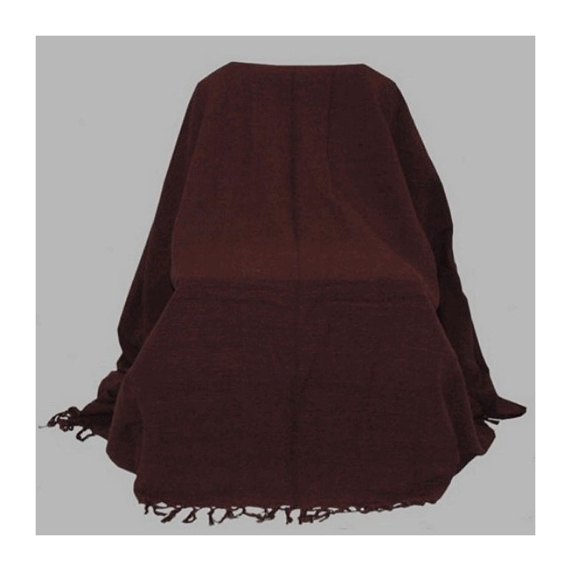 grand foulard kleur mocca bruin 220 x 250 cm