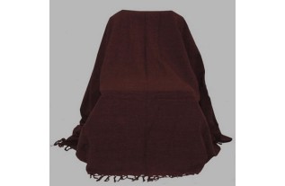 grand foulard kleur mocca bruin 220 x 250 cm