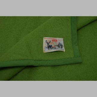 wollen deken kleur groen 220 x 240 cm