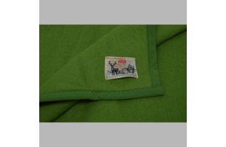 wollen deken kleur groen 220 x 240 cm