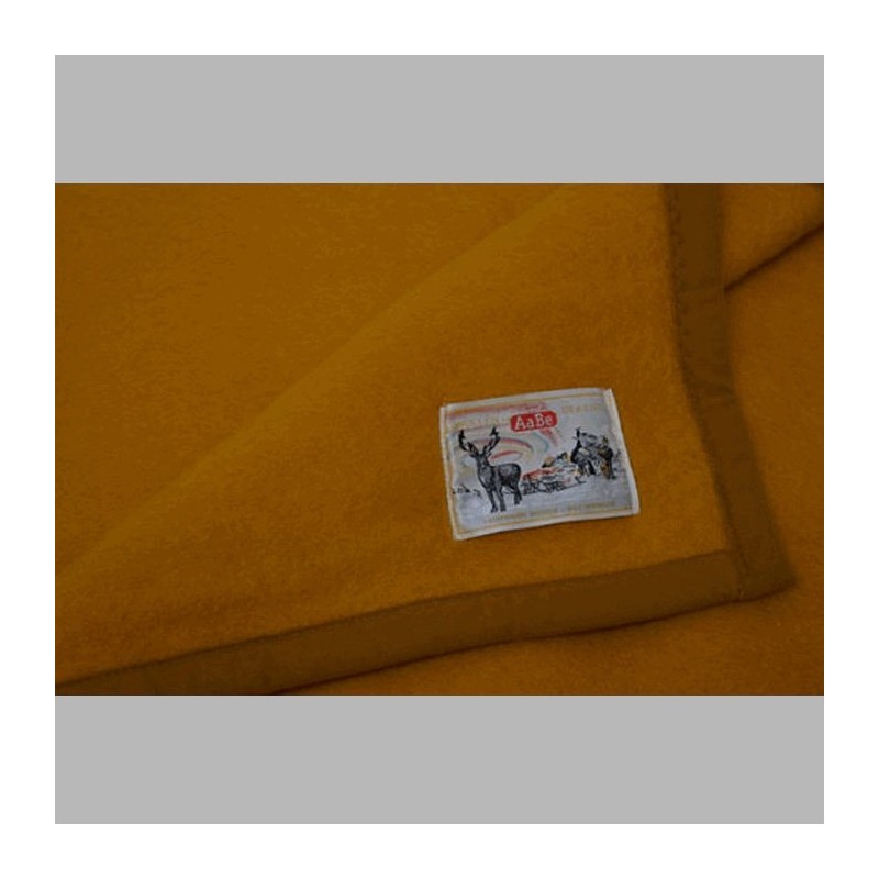 wollen deken kleur oker 150 x 220 cm