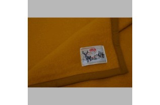 wollen deken kleur oker 150 x 220 cm