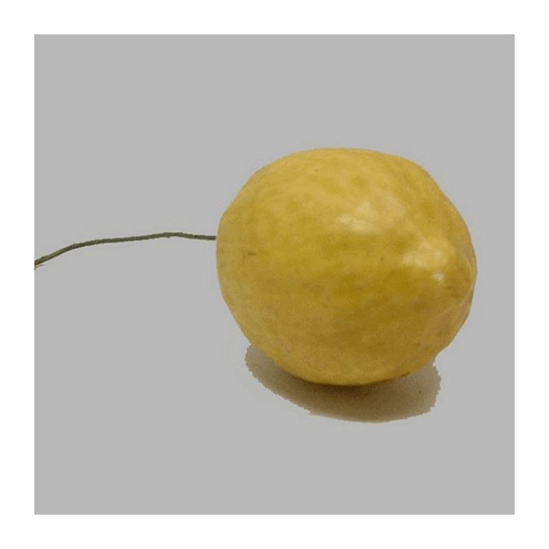 citron sur fil de fer couleur jaune fausses fruits 6 x 4 cm