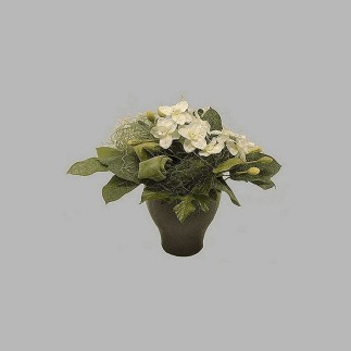 Arrangement de fleurs dans un vase 25 cm hauteur 30 cm
