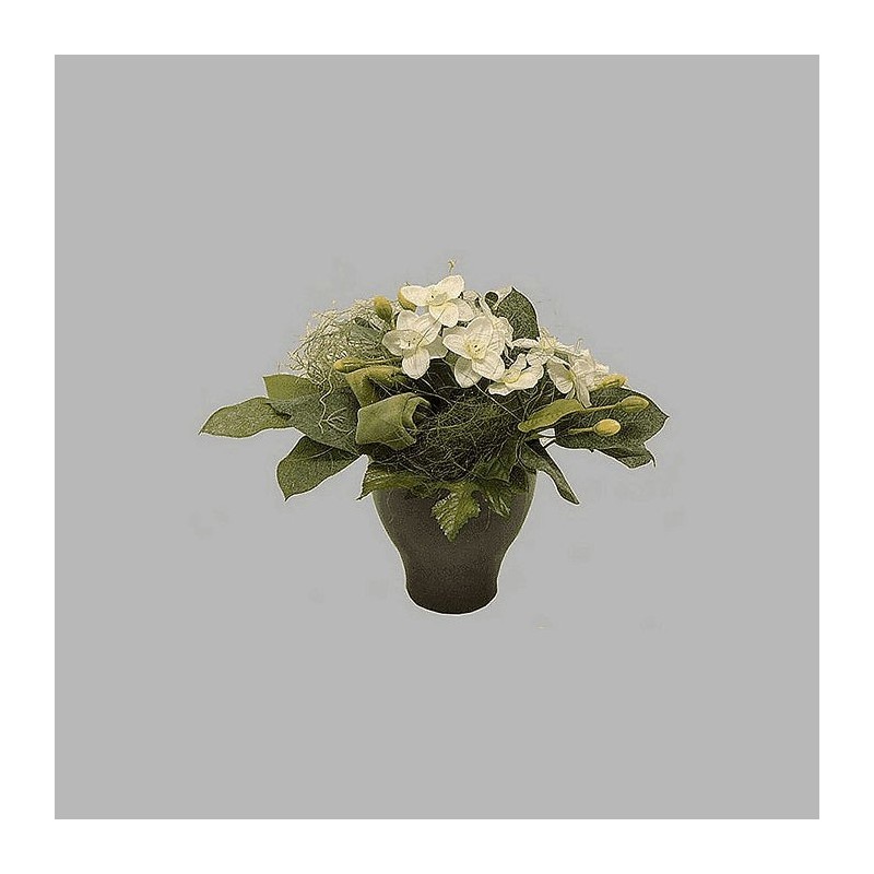 Arrangement de fleurs dans un vase 25 cm hauteur 30 cm