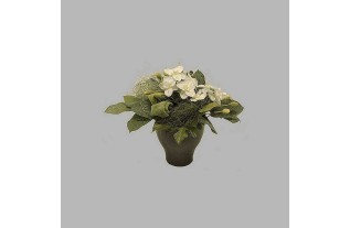 Arrangement de fleurs dans un vase 25 cm hauteur 30 cm